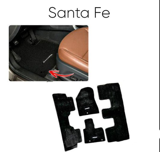 Hyundai Santa Fe Carpet Floor Mat Model 2024