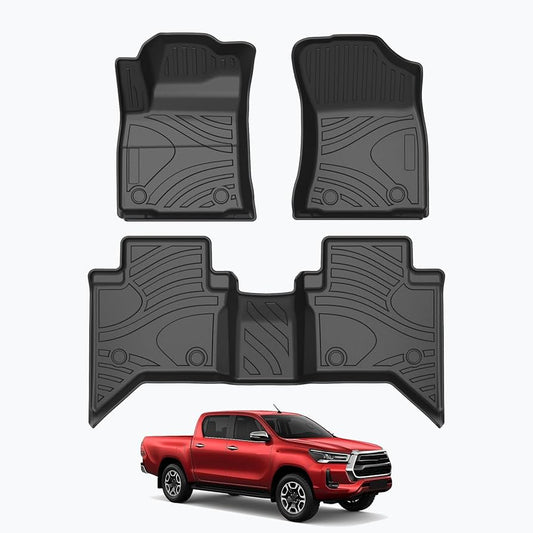 Toyota Hilux Revo TPE Floor Mats Model: 2017-2024