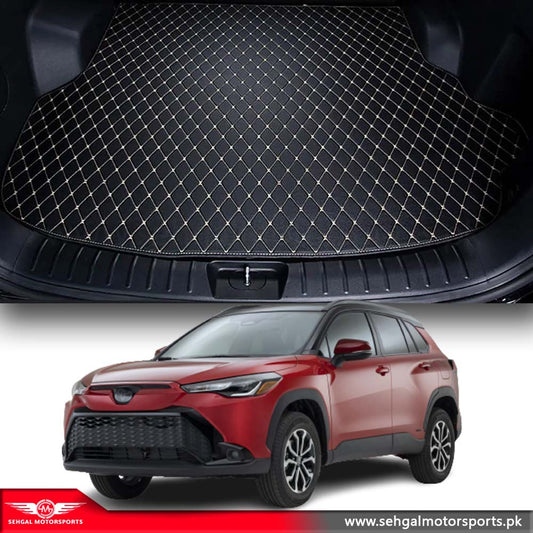 Toyota Cross 7D Eco Trunk Mat Black (with Black or Beige Stitch) Model 2021-2022