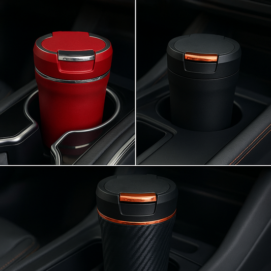 Portable Ceramic Car Ashtray With LED