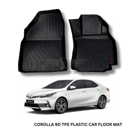 Toyota Corolla TPE Floor Mats (Black) Model  2014-2018