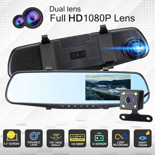 Dvr 3.5inc Back Mirror Led Blackbox Yellow