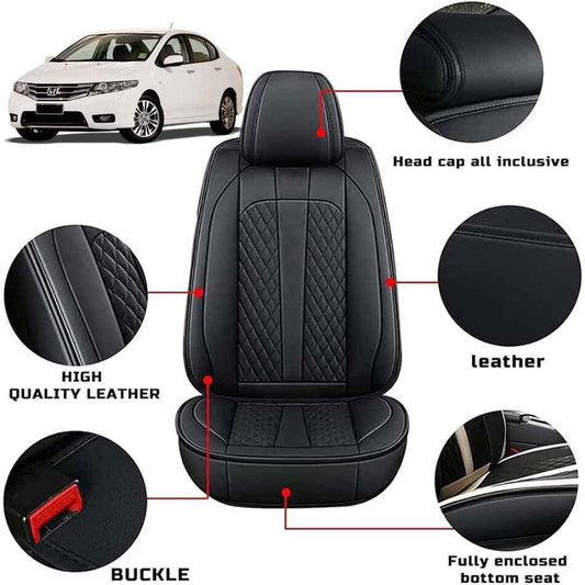Honda City Seat Cover Japanese Leather Black Model 2009-2021