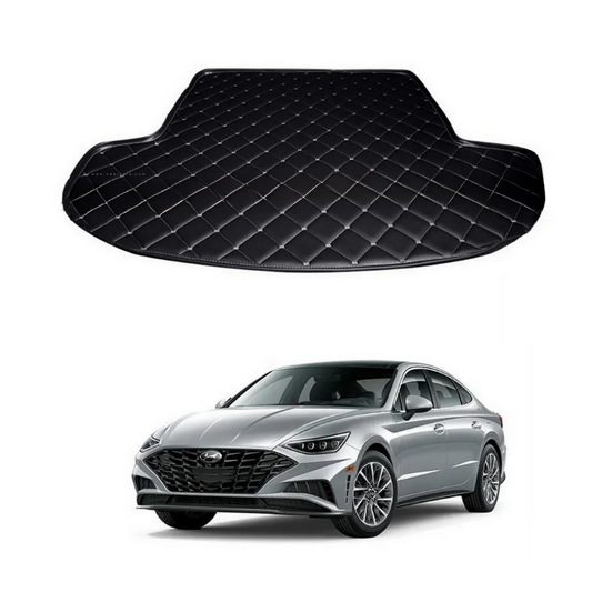 Hyundai Sonata 7d Eco Trunk Mat Black with Black Model 2021-2022