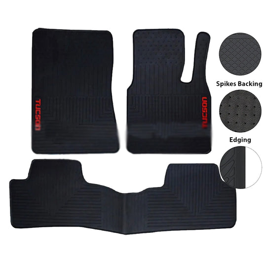 Hyundai Tucson Rubber Floor Mat Black Model 2020-2022