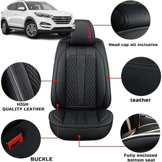 Hyundai Tucson Seat Cover Japanese Leather Black Model 2019-2022