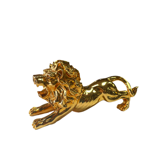 Lion Decoration For Car Dashboard - Golden