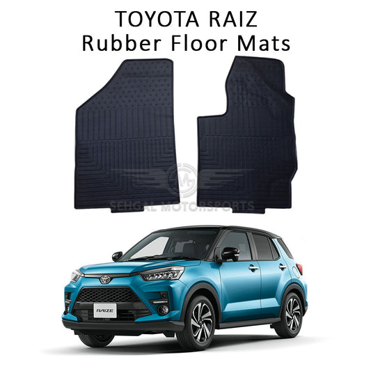 Toyota Raize Rubber Floor Mats (Black) Model: 2022-2024