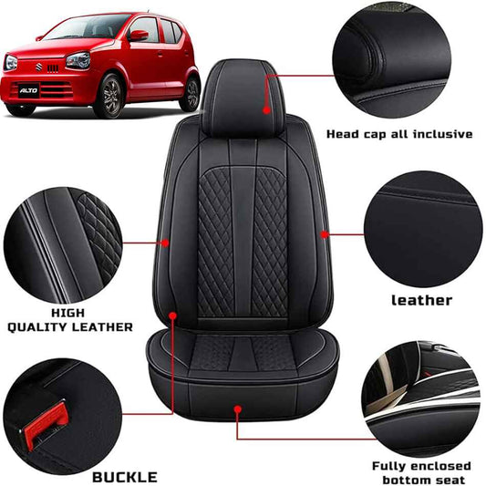 Suzuki Alto 660CC Leather Seat Cover Black Model 2017-2021