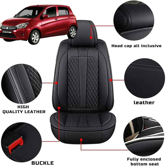 Suzuki Cultus Seat Cover Japanese Leather Black Model 2018-2022