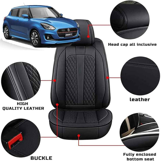Suzuki Swift Seat Cover Japanese Leather Black Model 2022-2023