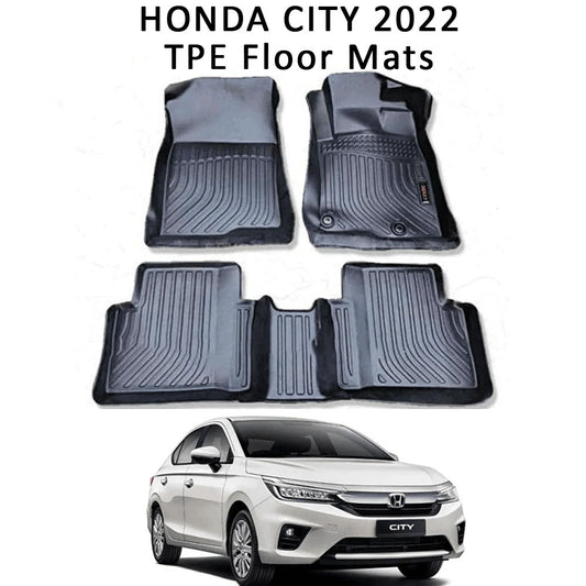 Honda City New TPE Floor Mats (Black) Model: 2022-2024