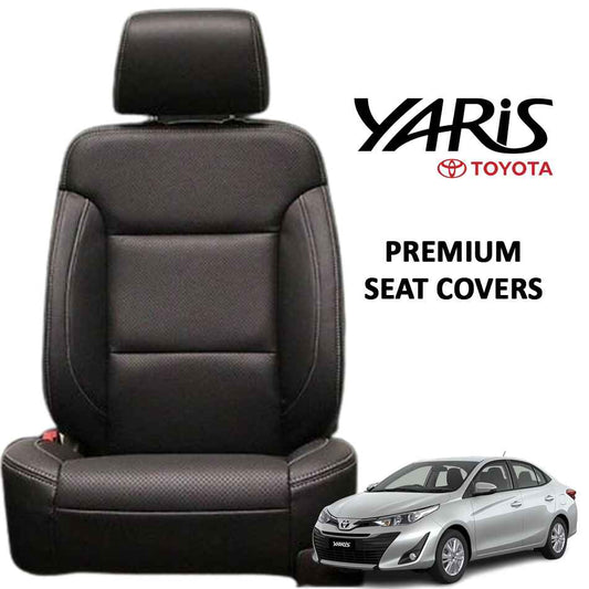 Toyota Yaris Seat Cover Japanese Leather Black Model 2019-2022