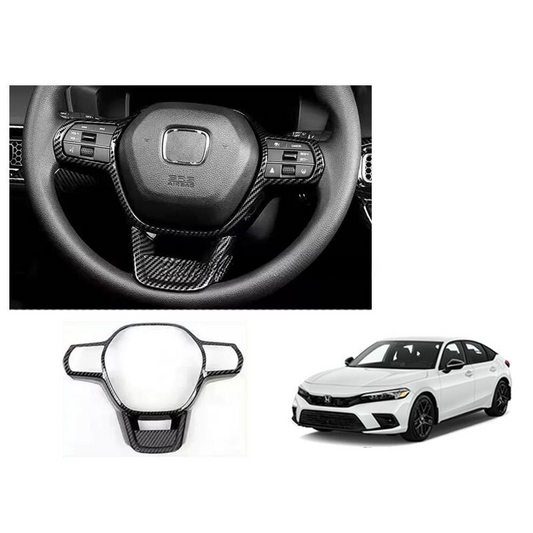 Honda Civic Steering Wheel Trim Carbon Fiber Model 2022-2024