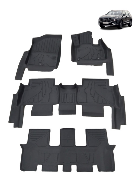 Hyundai Santa Fe TPE Floor Mats (7 Seater) Model: 2024-25