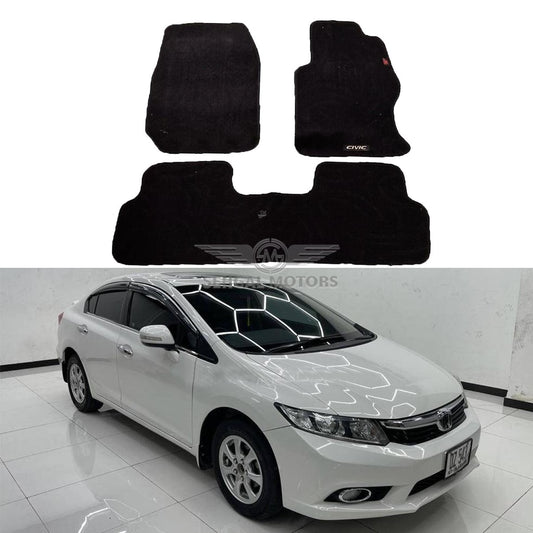 Honda Civic Carpet Floor Mat Local Irani Black/Gray Model 2012-2016