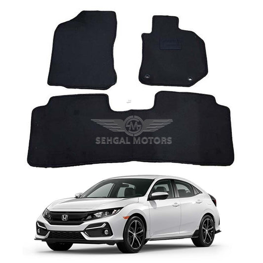 Honda Civic Carpet Floor Mat Twist Fiber Black Model 2016-2021