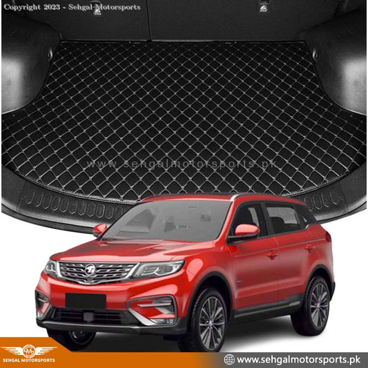 Proton X70 7D Eco Trunk Mat Black (With Multi Color Stitch) Model 2021-2022