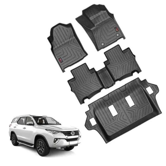 Toyota Fortuner TPE Floor Mats 4pcs (Black) Model 2017-2024
