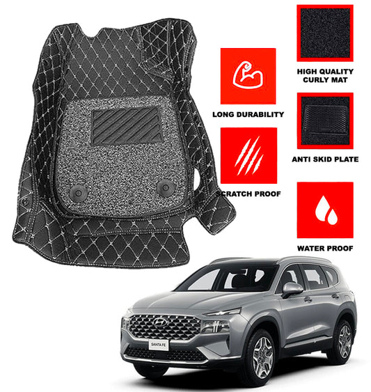 Hyundai Santa Fe (4PCS) 9D Floor Mat Model 2024
