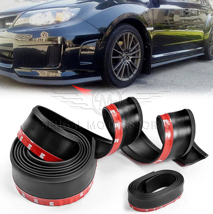 Multi Deflector Front Bumper Protector Rubber Skirt 6.5cm (Black)