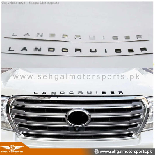 Land Cruiser Bonnet Alphabets Medium (Chrome)