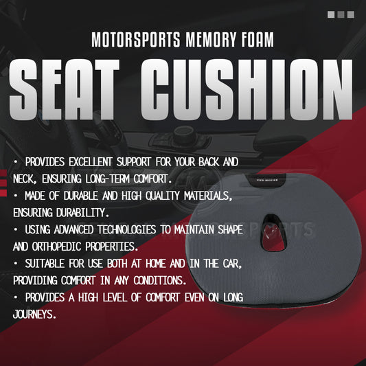 Motorsports Memory Foam Car Seat Cutout Cushion