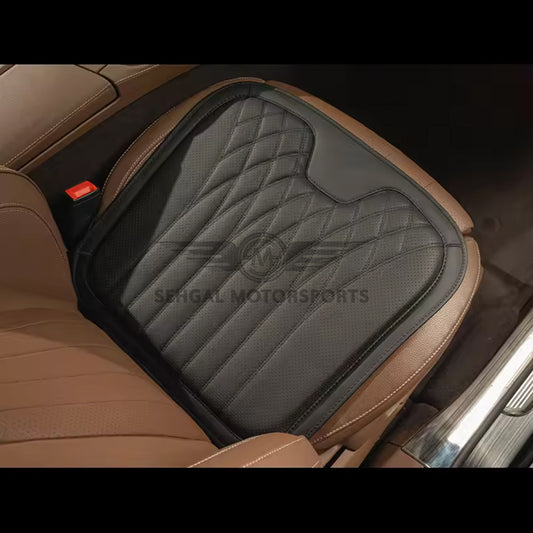 Motorsports Embossed Nappa Leather Memory Foam Seat Cushion