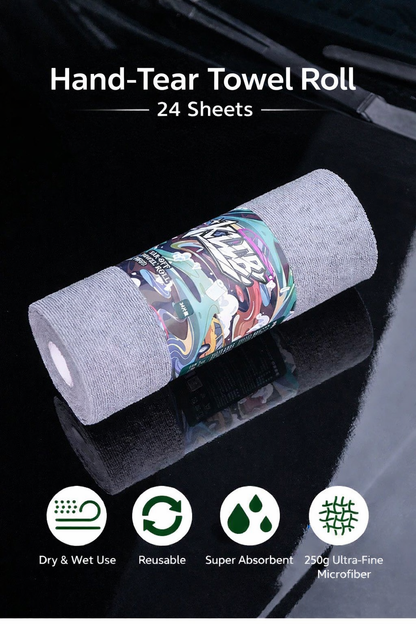 KLCB Microfiber Hand-Torn Towel (24 Pcs Per Roll)