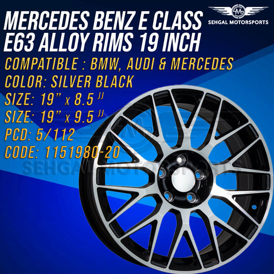 Mercedes Benz E Class E63 Style Alloy Rims 19 Inch Staggered (1151980-20)
