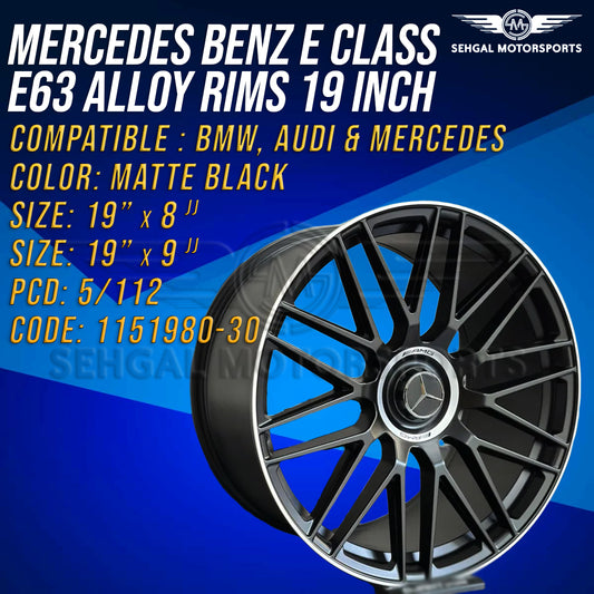 Mercedes Benz E Class E63 Style Alloy Rims 19 Inch Staggered (1151980-30)