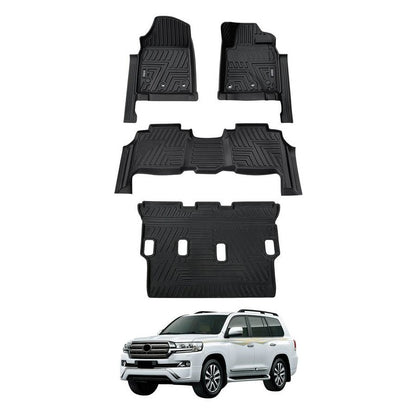 Toyota Land Cruiser LC 200 TPE Floor Mats 4pcs (Black) TXR Model 2016-2020