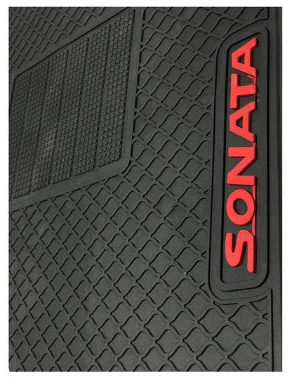 Hyundai Sonata Rubber Floor Mats Model: 2021-2025
