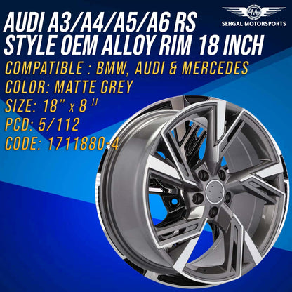 Audi A3/A4/A5/A6 RS Style OEM Alloy Rim 18 Inch (1711880-4)