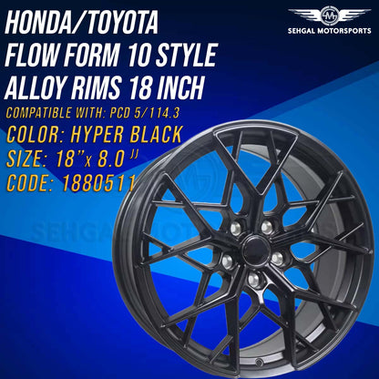 Honda/Toyota Flow Form 10 Style Alloy Rims 18 Inch (1880511)