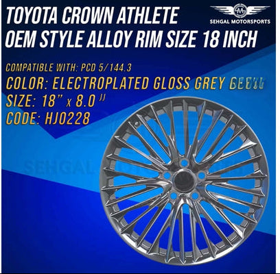 Toyota Crown Athlete OEM Style Alloy Rim Size 18 Inch (Electroplated)