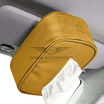 Motorsports Leather Tissue Box For Car