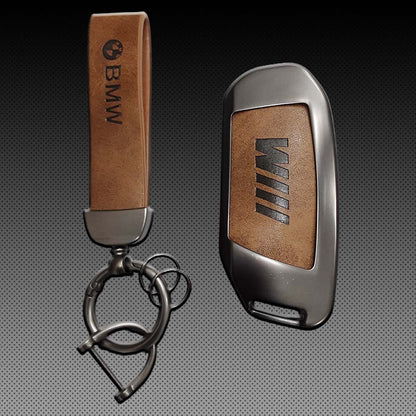 BMW 3/5/7 Series Zinc Alloy key Case With Leather Strap