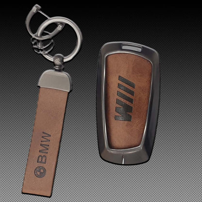 BMW 3/5/7 Series Zinc Alloy key Case With Leather Strap