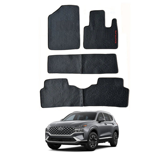 Hyundai Santa Fe Rubber Floor matts Model: 2025