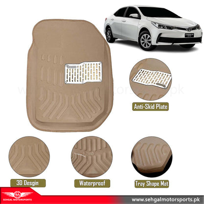 Toyota Corolla 5D Floor Mat Beige Model 2016-2021