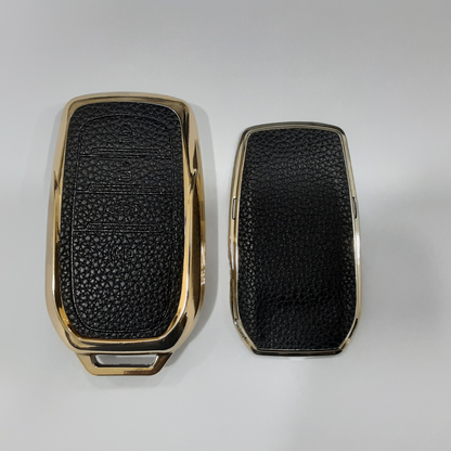 Toyota Fortuner & Land Cruiser ZX  Leather TPU Car Key Cover (4 Button) Model 2016