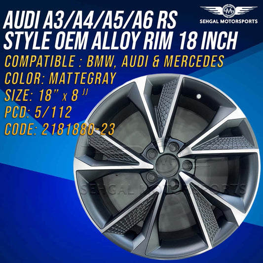 Audi A3/A4/A5/A6 RS Style OEM Alloy Rim 18 Inch (2181880-23)