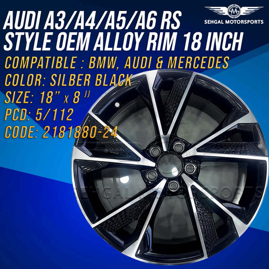 Audi A3/A4/A5/A6 RS Style OEM Alloy Rim 18 Inch (2181880-24)