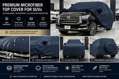 Premium Microfiber Top Covers for SUVs (Custom Made)