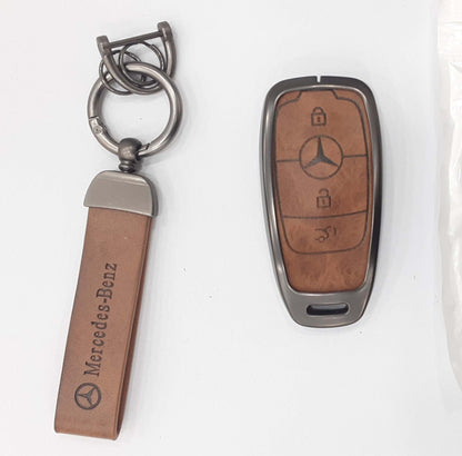 Mercedes Benz C/E/S Class Zinc Alloy key Case With Leather Strap