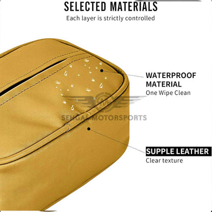 Motorsports Leather Tissue Box For Car