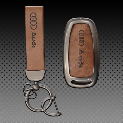 Audi A/S Series Zinc Alloy with Leather Key Case
