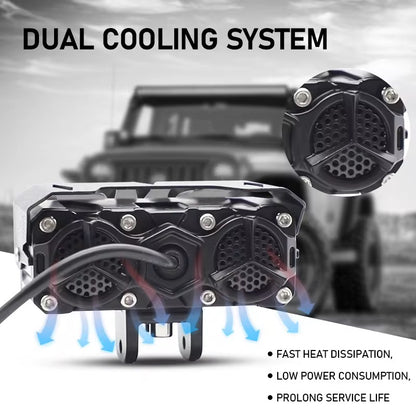 X-7Seven Universal 3 Lens Dual Color Bonnet Spotlight (with Mounts)