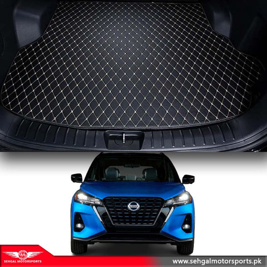 Nissan Kicks 7D Eco Trunk Mat Black (with Black OR Beige Stitch) Model 2021-2022